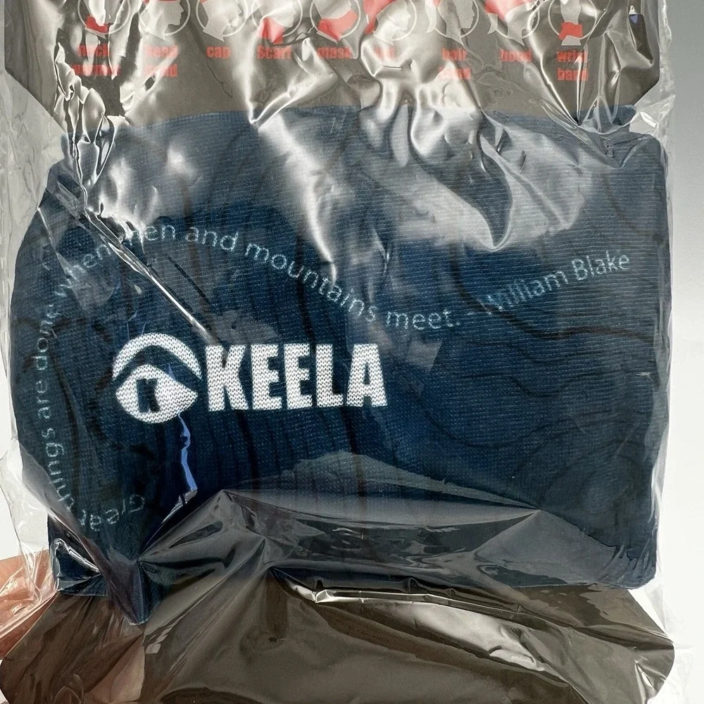 NEW! Keela Blue Neck Tube Gaiter Bandana Face Mask Cover Scarf Headband Microfib